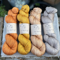 Four colour hand dyed Titus 4ply yarn pack - Autumn Gold