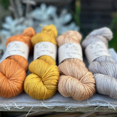 Four colour hand dyed Titus 4ply yarn pack - Autumn Gold
