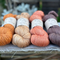 Four colour hand dyed Titus 4ply yarn pack - Autumn Oak