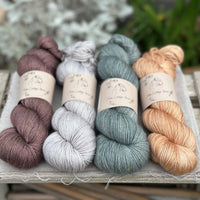 Four colour hand dyed Rosedale/Titus 4ply yarn pack - Soft Tones