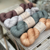 Four colour hand dyed Rosedale/Titus 4ply yarn pack - Soft Tones