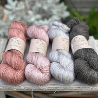 Four colour hand dyed Rosedale/Titus 4ply yarn pack - Soft Pinks