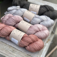Four colour hand dyed Rosedale/Titus 4ply yarn pack - Soft Pinks