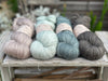 Four colour hand dyed Rosedale 4ply weight yarn pack - Cool Tones