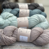 Four colour hand dyed Rosedale 4ply weight yarn pack - Cool Tones