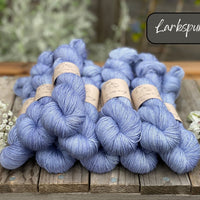 Dyed-to-order sweater quantities - Keld Fingering (90% superwash merino/ 10% linen) hand dyed to order