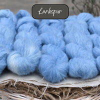 Dyed-to-order sweater quantities - Lowther Lace (75% baby suri alpaca/25% silk) hand dyed to order