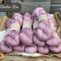 Dyed-to-order sweater quantities - Silverdale 4ply (75% superwash extrafine merino/ 15% nylon/ 10% silver stellina) hand dyed to order