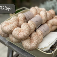 Dyed-to-order sweater quantities - Keld Fingering (90% superwash merino/ 10% linen) hand dyed to order