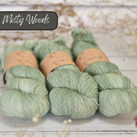 Dyed-to-order sweater quantities - Nateby 4ply (75% superwash merino/ 20% nylon/ 5% silver lurex) hand dyed to order