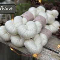 Dyed-to-order sweater quantities - Silverdale 4ply (75% superwash extrafine merino/ 15% nylon/ 10% silver stellina) hand dyed to order