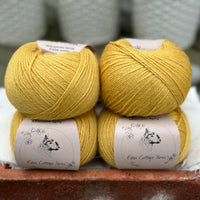 Balls of yellow yarn