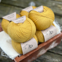 Balls of yellow yarn