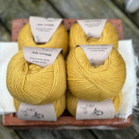 Balls of yellow yarn