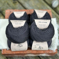 Balls of black yarn