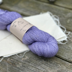 One skein of purpley blue yarn