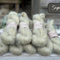 Dyed-to-order sweater quantities - Eldwick Lace (72% superkid mohair/28% silk) hand dyed to order
