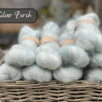 Dyed-to-order sweater quantities - Eldwick Lace (72% superkid mohair/28% silk) hand dyed to order