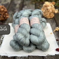 Dyed-to-order sweater quantities - Keld Fingering (90% superwash merino/ 10% linen) hand dyed to order