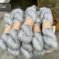 Dyed-to-order sweater quantities - Eldwick Lace (72% superkid mohair/28% silk) hand dyed to order