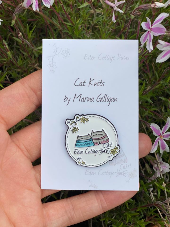 ECY Cats in Cat Knits Pin Badge