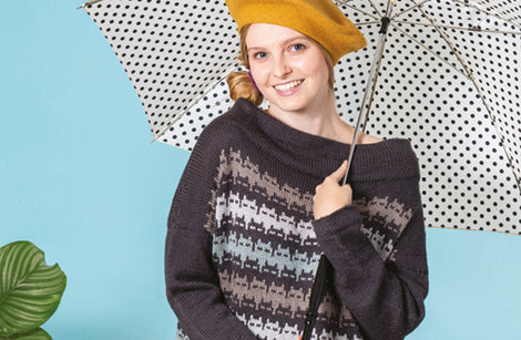 Cropped Catsweater from Cat Knits by Marna Gilligan: Yarn pack only