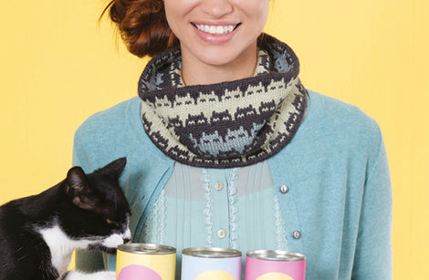 Covered in Cats Cowl from Cat Knits by Marna Gilligan: Yarn pack