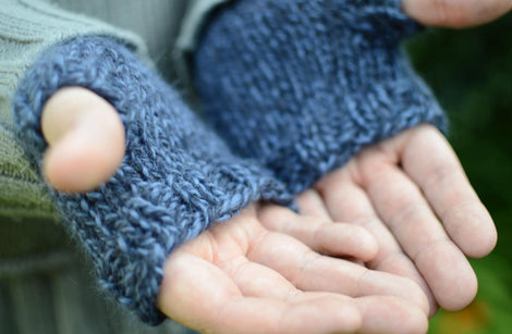 Langrigg: Chunky knitted fingerless mitts kit