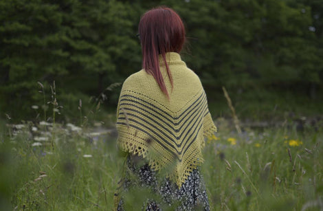 Swale knitted hap shawl kit