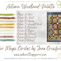 Magic Circles crocheted wrap - Autumn Woodland palette: Yarn pack & pattern