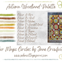 Magic Circles crocheted scarf (wrap) - Autumn Woodland palette: Yarn pack only