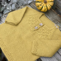 Handknitted baby alpaca jumper - newborn size