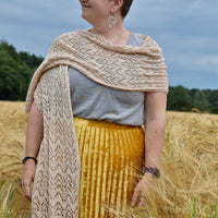 Victoria wearing the Hencliffe wrap