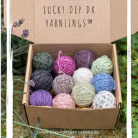 Box of 24 DK Yarnlings. Text at the top of the image says "Lucky Dip DK Yarnlings"