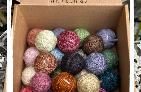 Box of 24 Yarnlings. "Lucky Dip 4ply Yarnlings" is shown in text at the top of the image.