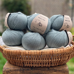Blue-green yarn