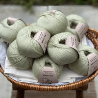 Pale green yarn