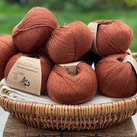 Reddish-brown yarn