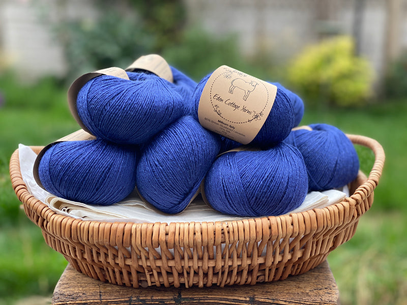 Dark blue yarn