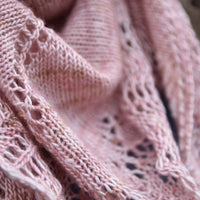 Close up detail of the Buttermere shawl by Victoria Magnus