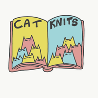 Cat Knits Book Pin Badge