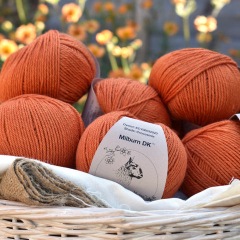 Milburn DK® BFL/Silk in Crocosmia (Dyelot 2025-B)